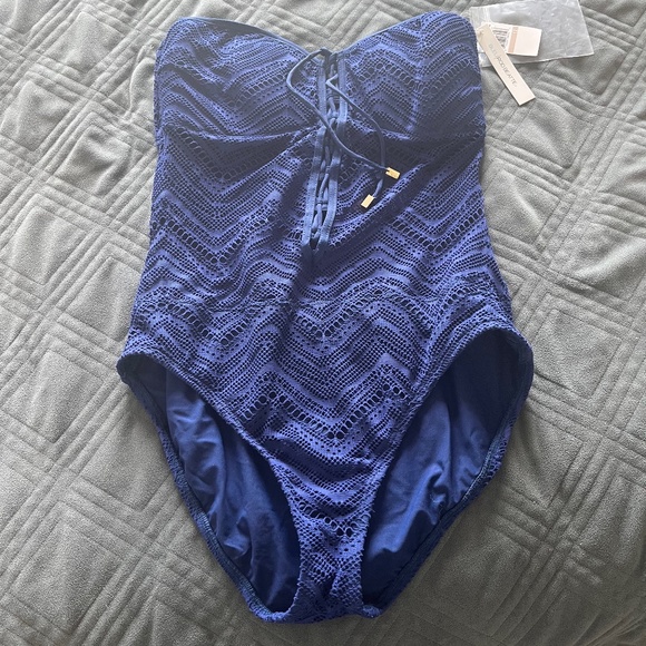 NWT Bleu Rod Beattie Navy One Piece Swimsuit - Picture 1 of 5